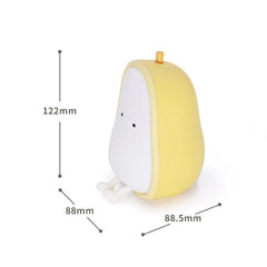 Soft Silicone Pear-Shaped LED Night Light for Cozy Bedroom Ambiance