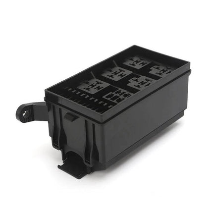 Car 6-Way Insurance Junction Box With Durable Nylon Shell black 6-way insulated automotive junction box for 48V systems