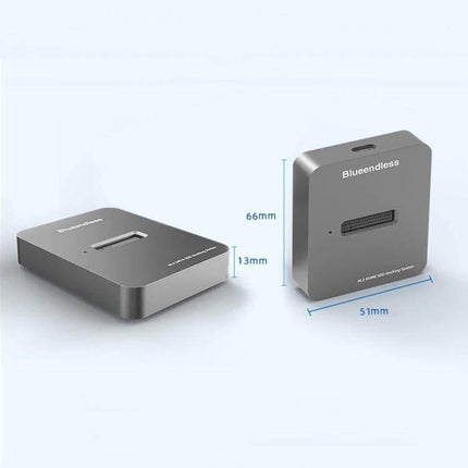 External SSD Enclosure for Laptop and Mobile Storage Use - compact Type-C M.2 SATA/NVMe 2TB portable drive enclosure, gray, measurements 66x51x13mm