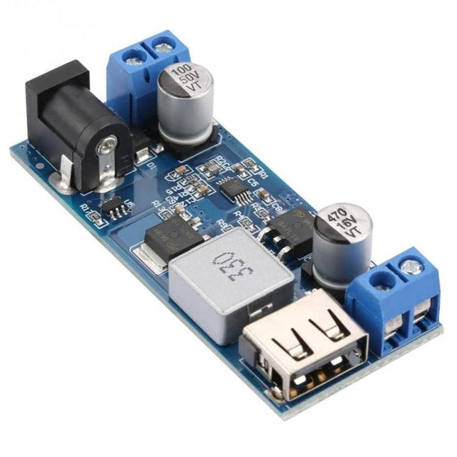 5V USB Power Converter for 12V and 24V Systems and Devices - DC-DC step-down module with USB port for car, solar and DIY charging