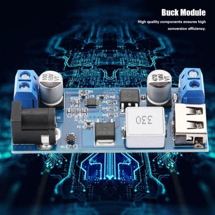 5V USB Power Converter for 12V and 24V Systems and Devices - compact buck module with dual USB ports for car, solar, and DIY power setups