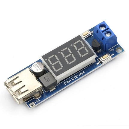 Dual Function Car Voltmeter with USB Charging for Vehicles compact inline voltmeter and USB charger module with LED display