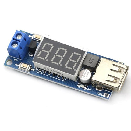 Dual Function Car Voltmeter with USB Charging for Vehicles compact in-dash voltmeter and USB charger showing digital display and USB port