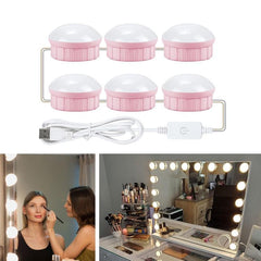 Dimmable USB Makeup Mirror with Touch Control and Adjustable Front Lighting