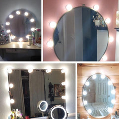 Dimmable USB Makeup Mirror with Touch Control and Adjustable Front Lighting