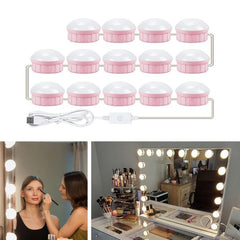 Dimmable USB Makeup Mirror with Touch Control and Adjustable Front Lighting