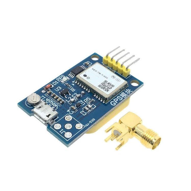 GPS Satellite Positioning Module for Arduino Projects - compact GPS module board with SMA antenna connector for vehicle trackers and drones
