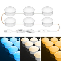 LED Bathroom Vanity Mirror Light with USB Three-Color Dimming Options