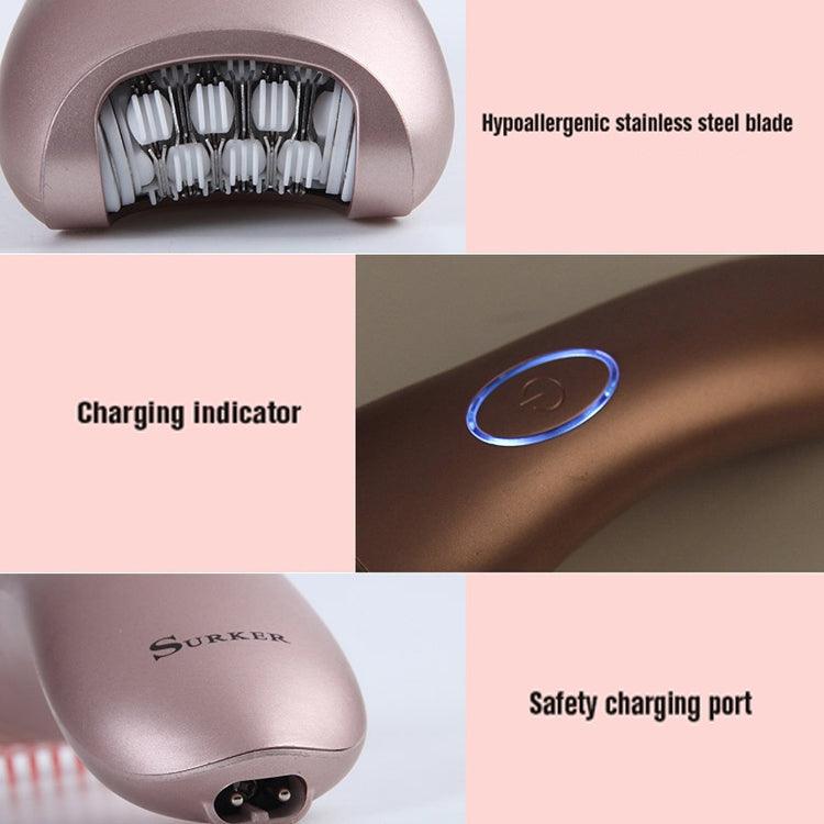 Suker SK-517 Dual Action Electric Shaver and Epilator for Women - Waterproof Hair Removal Device