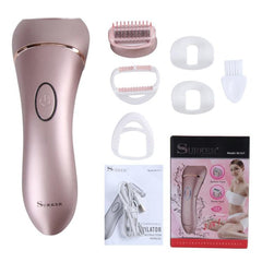 Suker SK-517 Dual Action Electric Shaver and Epilator for Women - Waterproof Hair Removal Device