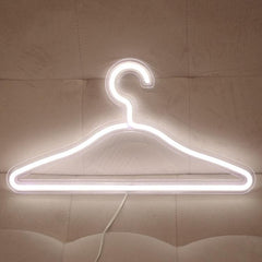 Neon Glow LED Coat Hanger Light - Decorative Room Lantern for Holidays and Everyday Use