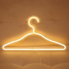 Neon Glow LED Coat Hanger Light - Decorative Room Lantern for Holidays and Everyday Use