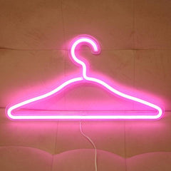 Neon Glow LED Coat Hanger Light - Decorative Room Lantern for Holidays and Everyday Use