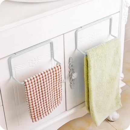 White Cabinet Door Towel Rack for Kitchen and Bath | Syndmart