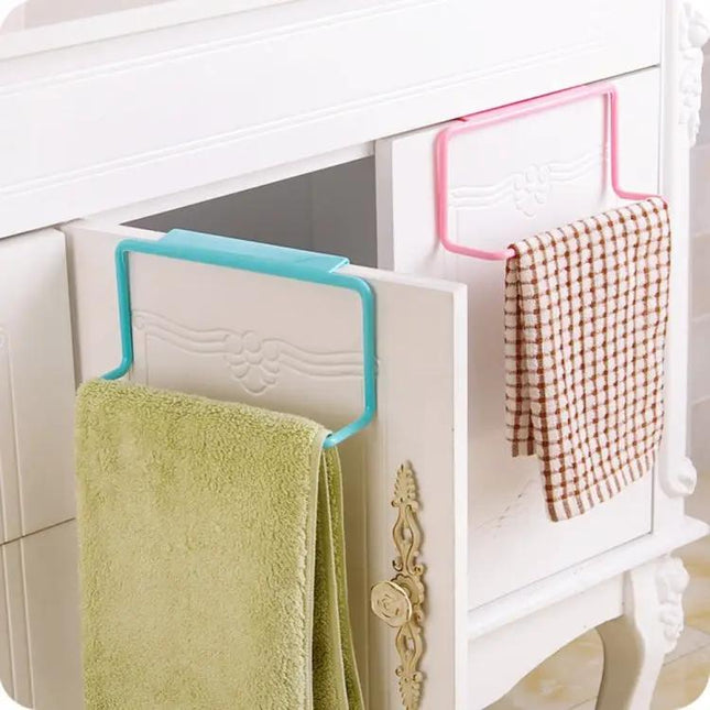 White Cabinet Door Towel Rack for Kitchen and Bath | Syndmart