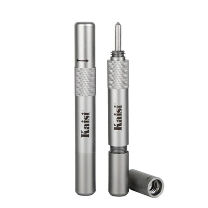Kaisi Demolishing Pen for Safe Smartphone Camera Lens Removal - silver handheld tool for safe rear camera glass lens blasting and removal