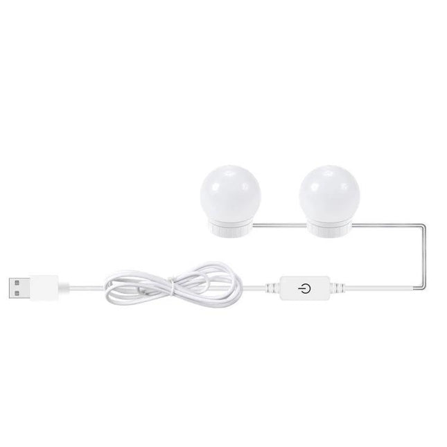 Bathroom Mirror Light for Everyday Makeup Sessions - dual LED bulb USB vanity mirror light with dimmable controls for accurate color