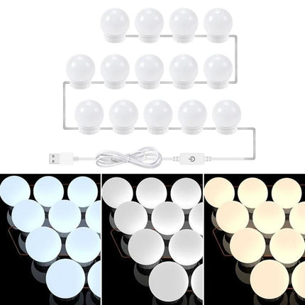 Bathroom Mirror Light for Everyday Makeup Sessions – USB dimmable vanity bulbs with adjustable warm to cool tones