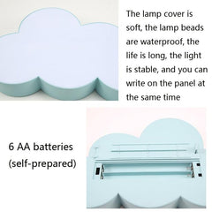 DIY Cloud Message Board LED Lamp - HS-007 Erasable Light with Interactive Writing Panel