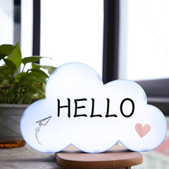 DIY Cloud Message Board LED Lamp - HS-007 Erasable Light with Interactive Writing Panel