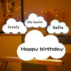 DIY Cloud Message Board LED Lamp - HS-007 Erasable Light with Interactive Writing Panel