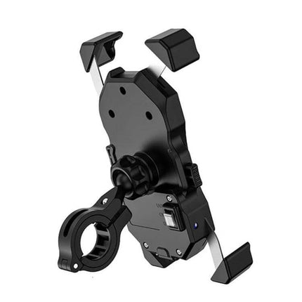 Kewig Four-Claw Motorcycle Phone Mount for On the Go Rides secure four-jaw clamp with silicone pads and handlebar bracket