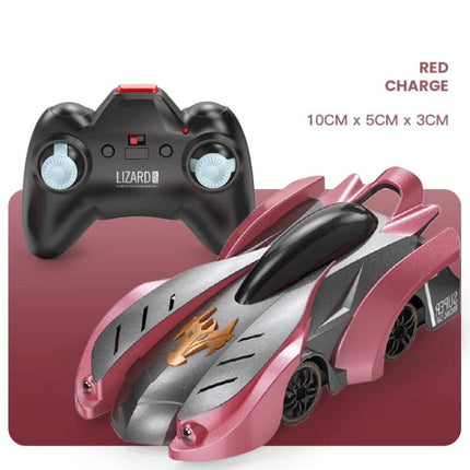 Discover a Remote Control Car for Kids' Indoor Wall Adventures - pink wall-climbing RC car with controller, vacuum base for glass and vertical play