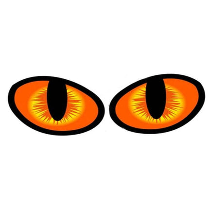 Reflective 3D Eye Car Sticker for Rearview Mirror Decoration – orange cat eye reflective 3D decal pair for mirror