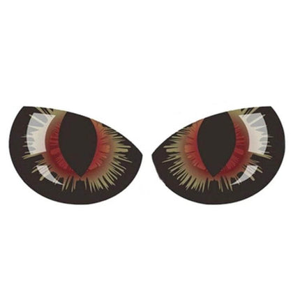 Reflective 3D Eye Car Sticker for Rearview Mirror Decoration - pair of self-adhesive reflective 3D eye decals for rearview mirror