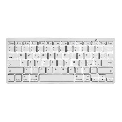 Wireless Multi-Language Keyboard for Everyday Typing Tasks slim white Bluetooth keyboard with 78 keys metal texture finish