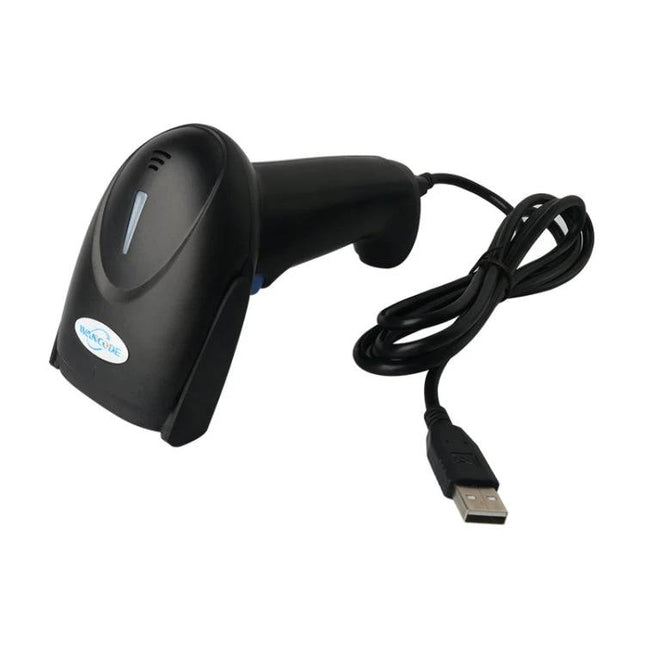 Wired One-Dimensional Barcode Scanner for Supermarket Cashiers handheld USB/RS232 scanner used by cashiers to speed checkout and reduce wait times