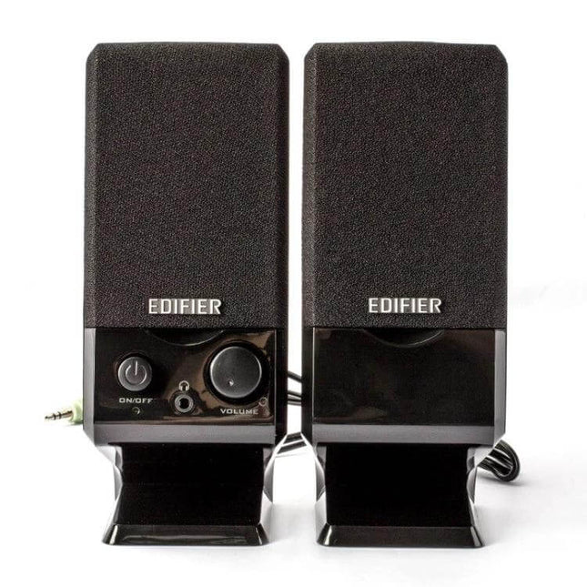 Edifier Compact USB Desktop Speaker Black For Laptop Use - compact black USB desktop speakers with volume and power controls