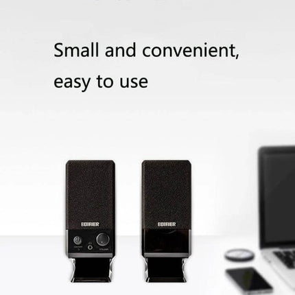 Edifier Compact USB Desktop Speaker Black For Laptop Use slim plug-and-play USB speakers for laptop