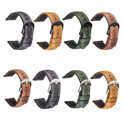 20mm Crazy Horse Leather Quick Release Strap Dark Brown