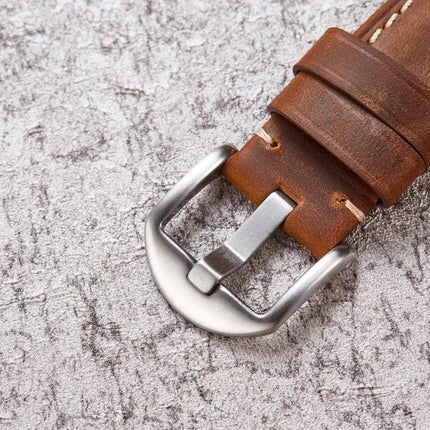 20mm Crazy Horse Leather Quick Release Strap Dark Brown