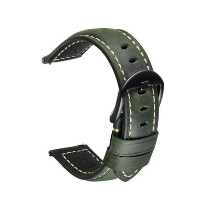 20mm Crazy Horse Leather Quick Release Strap Dark Brown