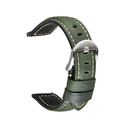 20mm Crazy Horse Leather Quick Release Strap Dark Brown