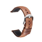 22mm (Deep Brown Silver Buckle)