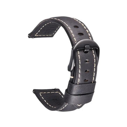 20mm Crazy Horse Leather Quick Release Strap Dark Brown