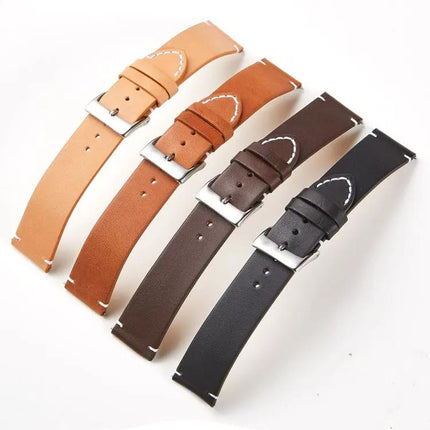 Cowhide Leather Watch Strap Quick-Release Universal