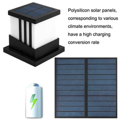 Lámpara de columna impermeable para exteriores con energía solar, lámpara de paisaje para patio