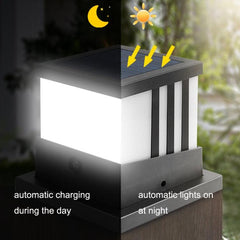 Lámpara de columna impermeable para exteriores con energía solar, lámpara de paisaje para patio