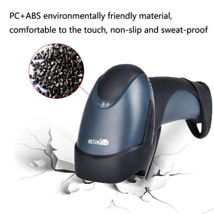 NETUM Wireless Laser Barcode Scanner for Retail and Warehouse Use handheld wireless scanner with durable ABS non-slip grip