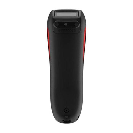 Alt Tag: NETUM Portable Wireless Barcode Scanner for Warehouse Inventory handheld black wireless scanner front view