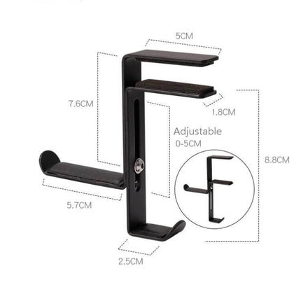 Metal Earphone Holder For Desk Black Compact Stand - adjustable metal desktop earbud hook compact