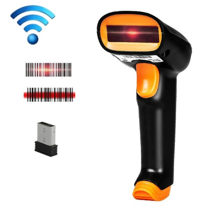 Alt Tag: Wireless Two-Dimensional Barcode Scanner for Daily Use handheld wireless scanner with USB dongle and barcode examples