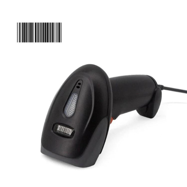 SYCREADER Laser Barcode Scanner for Supermarket Use - black handheld laser scanner with cord for fast checkout and inventory