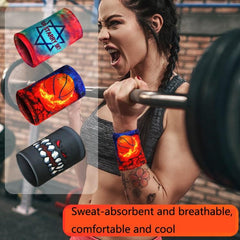 Breathable Sweat-Absorbing Elastic Wristbands for Sports and Fitness Activities