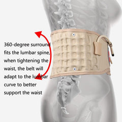 Cinturón de tracción con soporte lumbar neumático para aliviar y proteger la columna vertebral