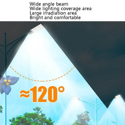 LED Outdoor Floodlight for Courtyard and Garden Use 50W or 100W showing 120° wide beam illuminating garden walkway